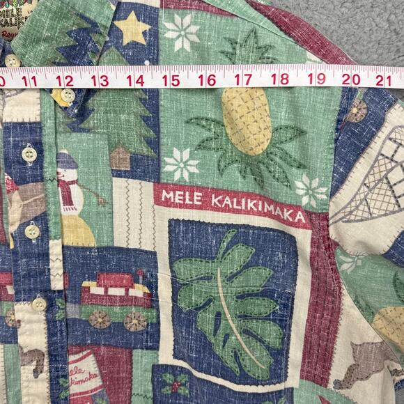 Vintage Reyn Spooner Mele Kalikimaka Pullover Camp Shirt Limited Issue XXL - Picture 4 of 10